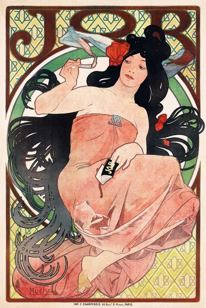 JOB cigarette poster ad  1898