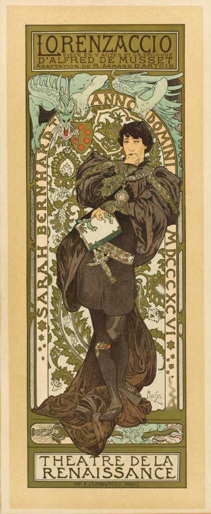 Art Nouveau theatre advertisement poster