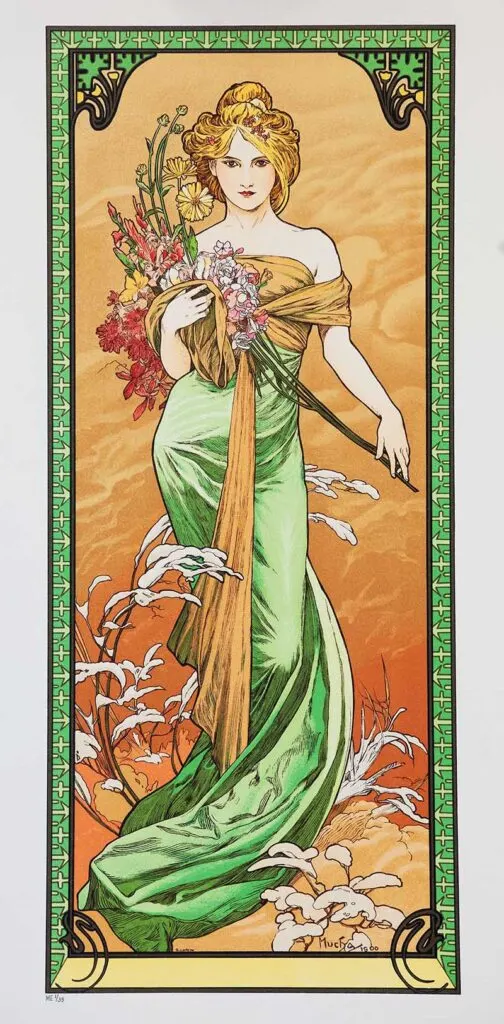 Spring Poster by Alphonse Mucha