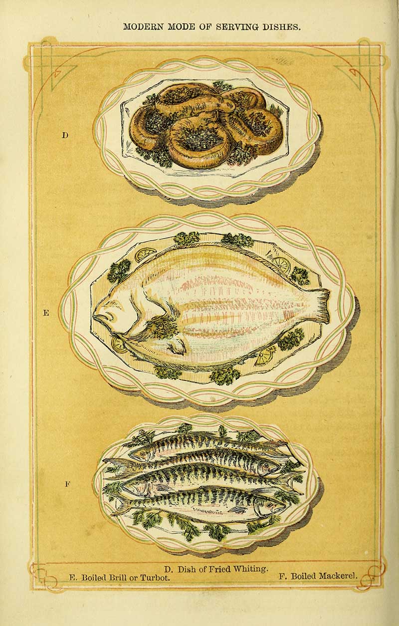 Modern mode serving Mrs Beeton fish