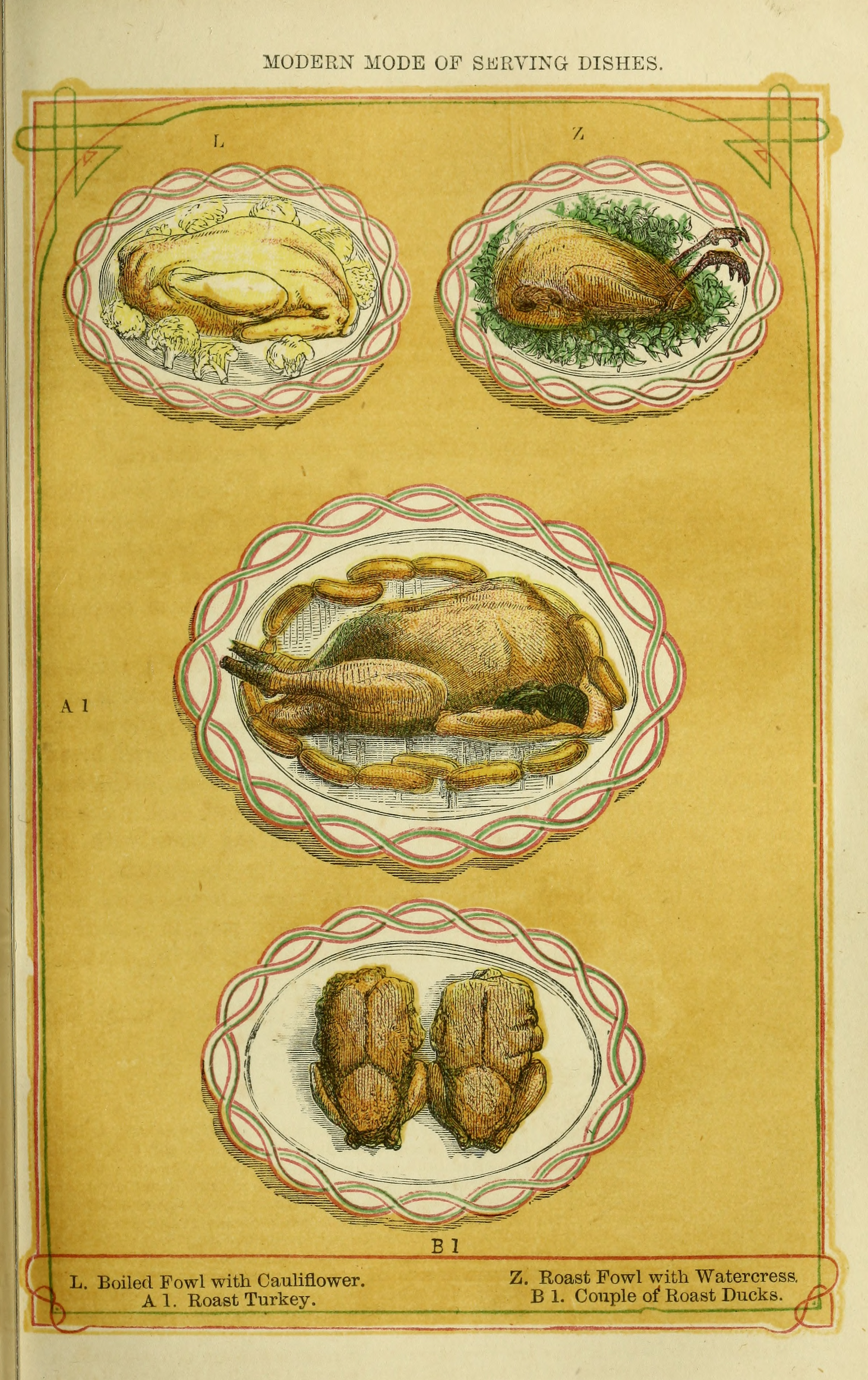 Modern mode of Serving Poultry Mrs Beeton
