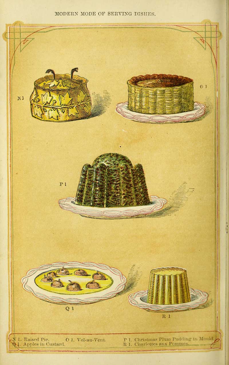Modern mode serving Mrs Beeton raised pies