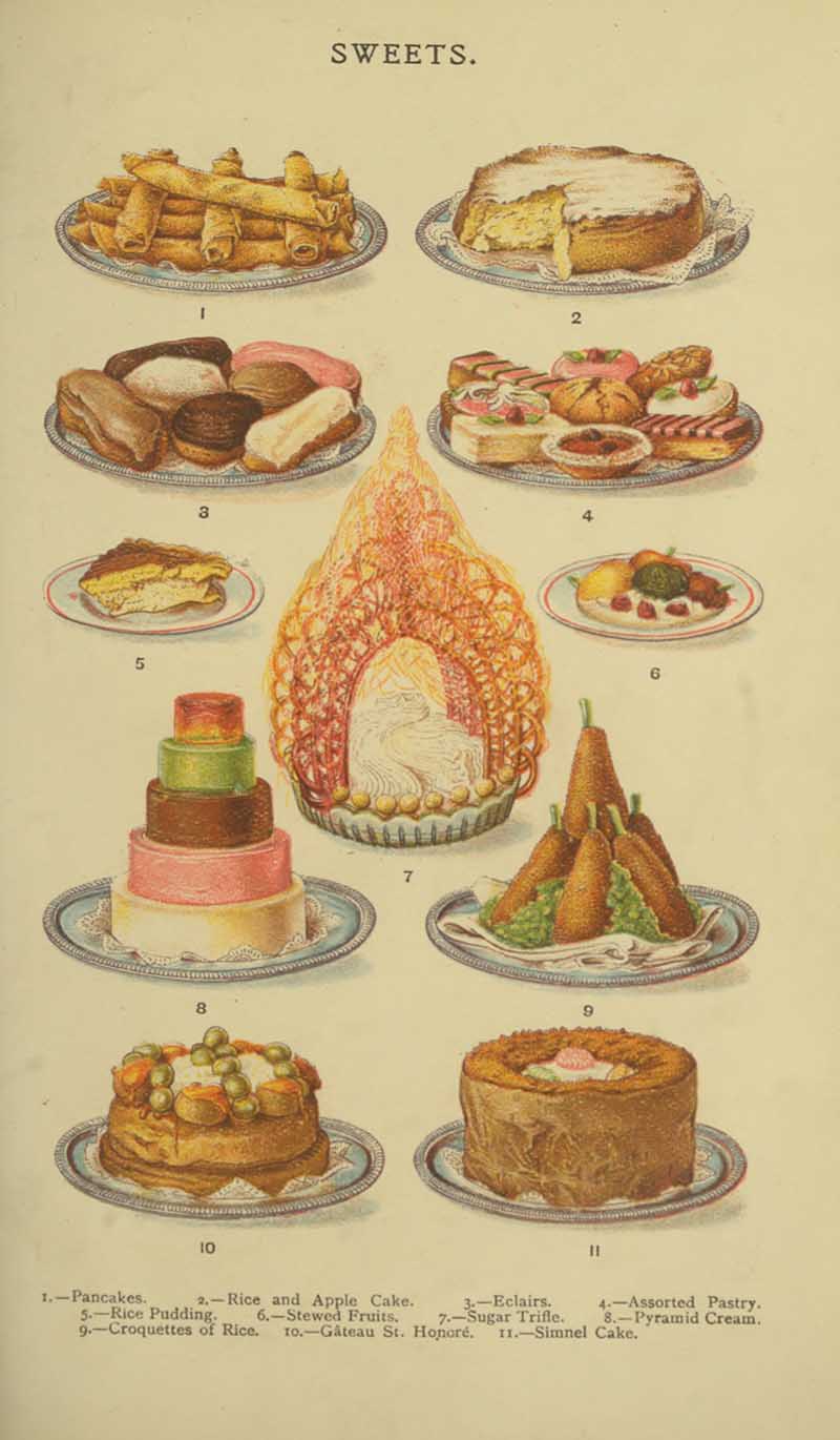 Mrs Beeton's cookbook various sweets and puddings