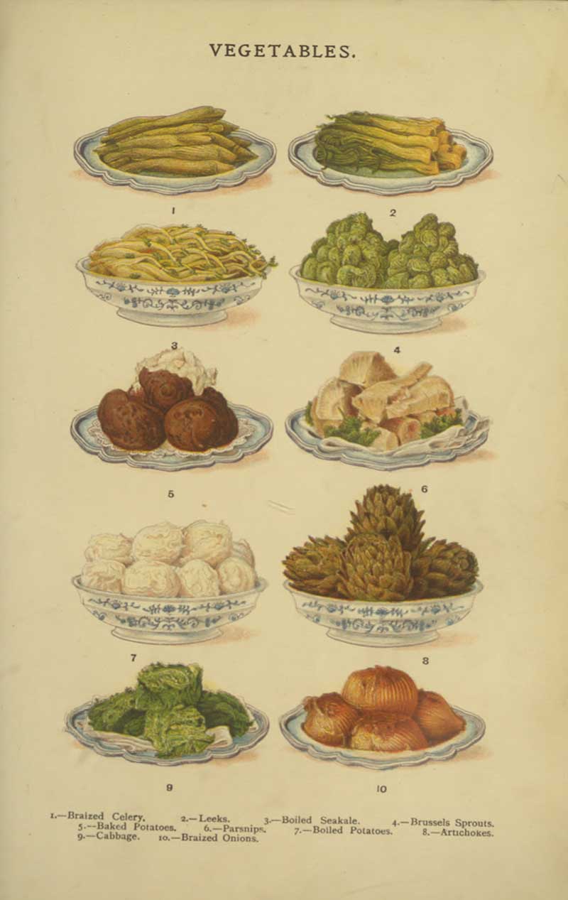 Mrs Beeton's Household Management cookbook vegetable dishes