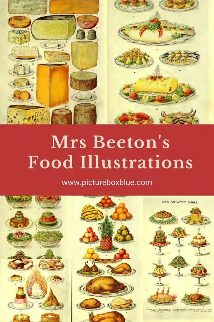 Mrs Beeton's vintage food illustrations