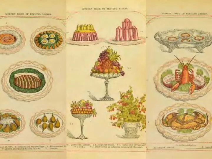 Mrs Beeton's food illustrations