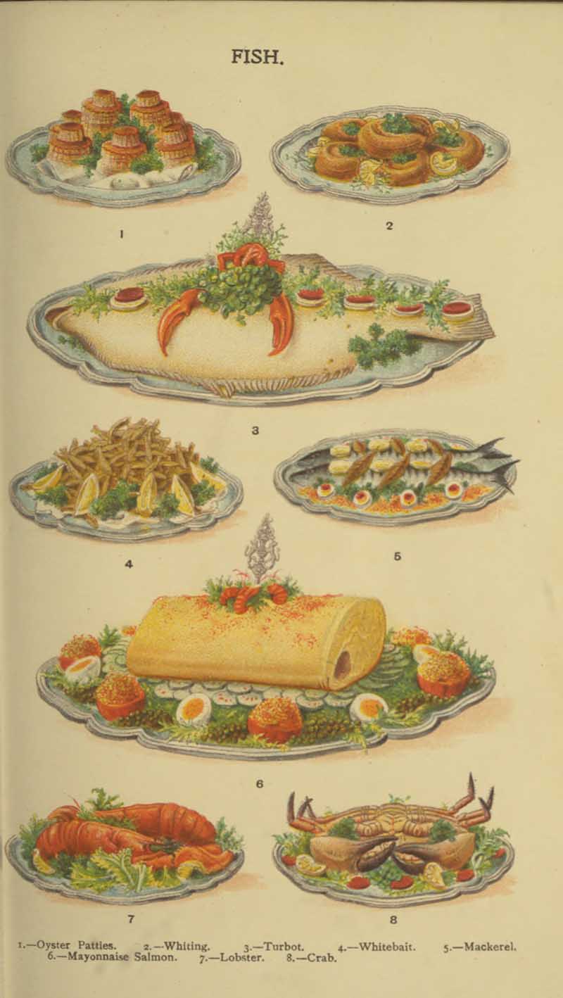 Mrs Beeton's Cookbook assorted fish recipies