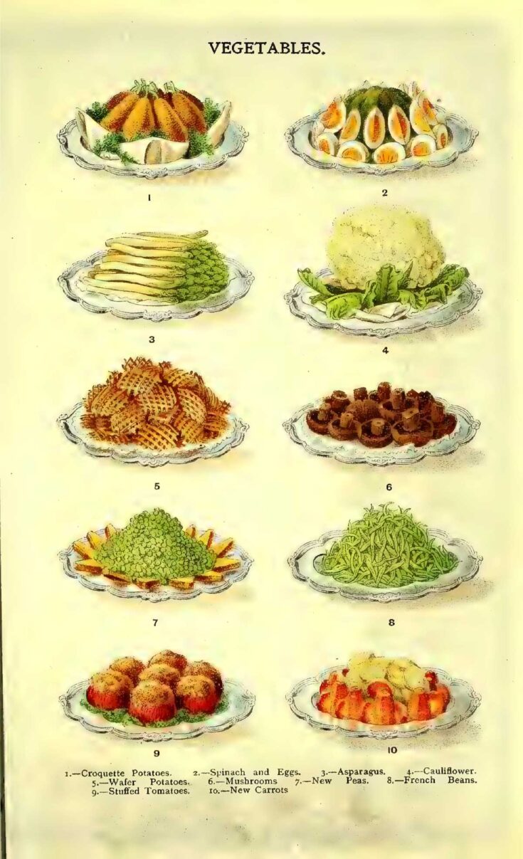 vegetable dishes Mrs Beaton's Cookbook