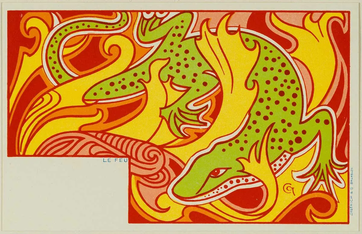 Fire element postcard one Combaz