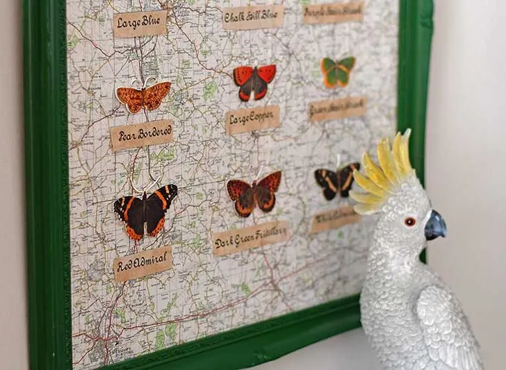 DIY butterfly wall art decoration