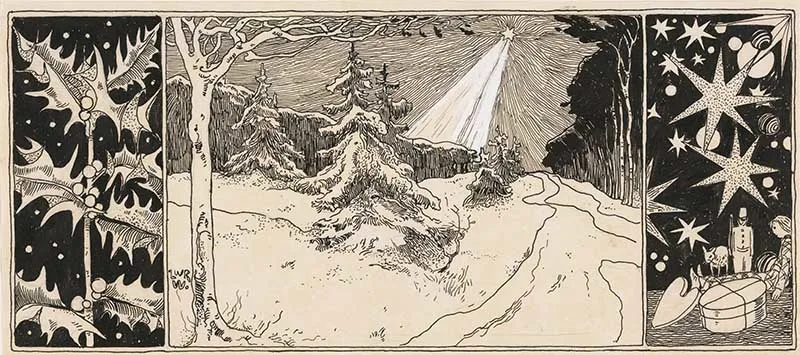 Black and white winter landscape Willem Wenckebach 1893