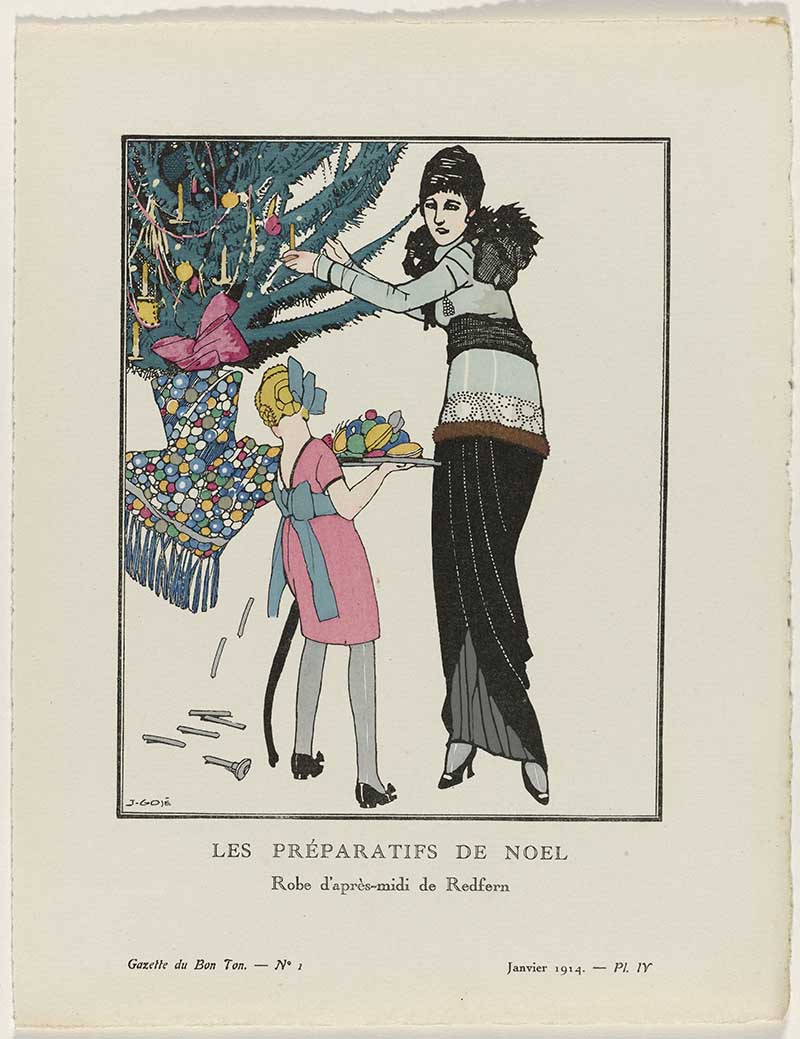 Art Nouveau christmas images Gazette du Bon Ton 1914