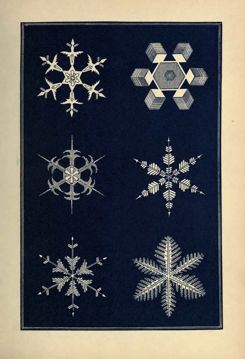 Instruction snowflake drawings