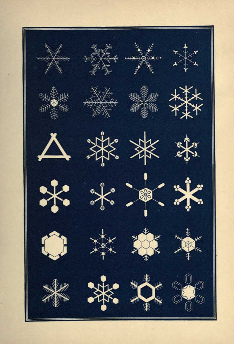 Purity snowflakes print