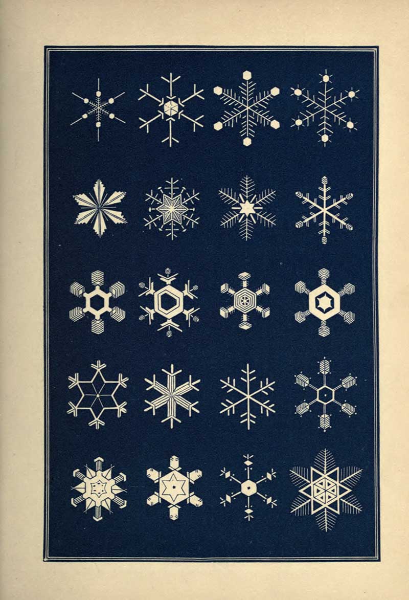 Weakness vintage snowflake prints