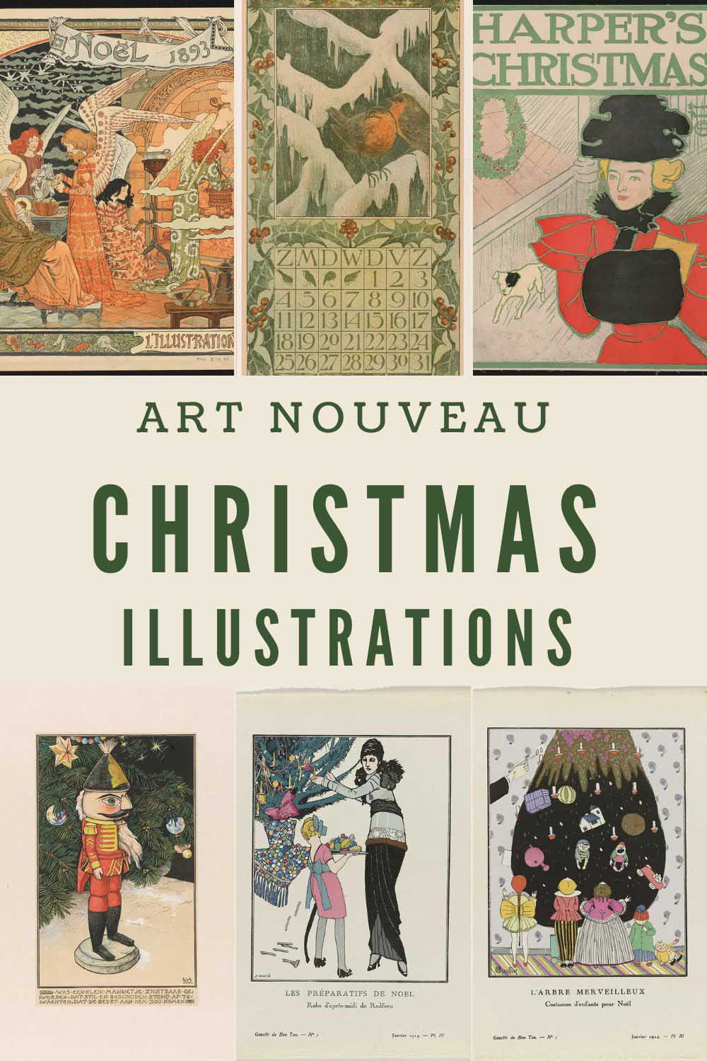 Art Nouveau Christmas Prints
