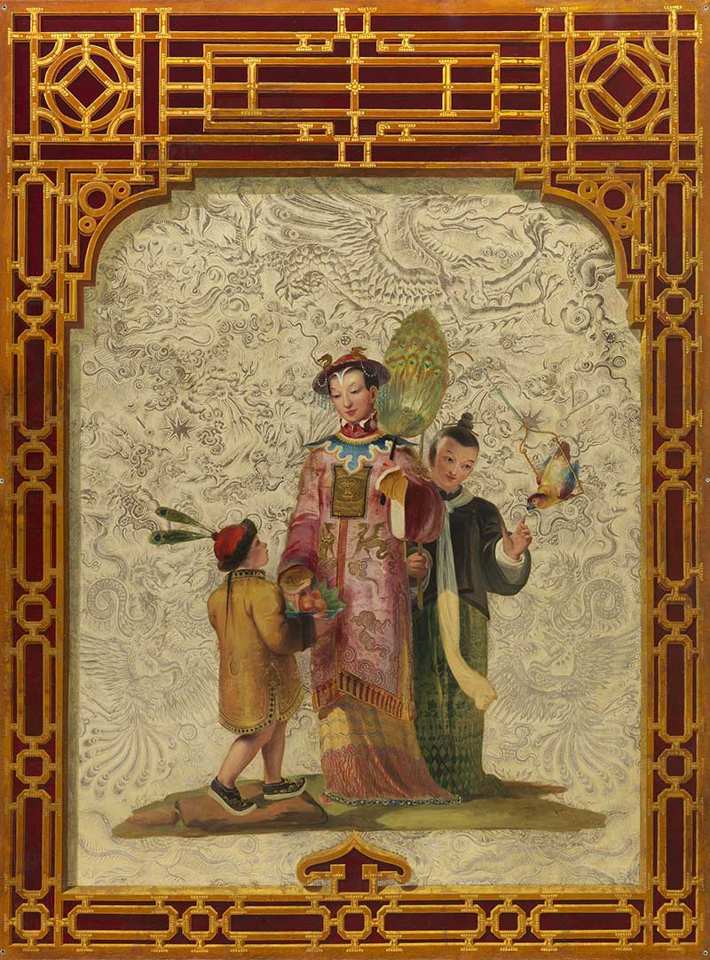 Chinoiserie panel painting five