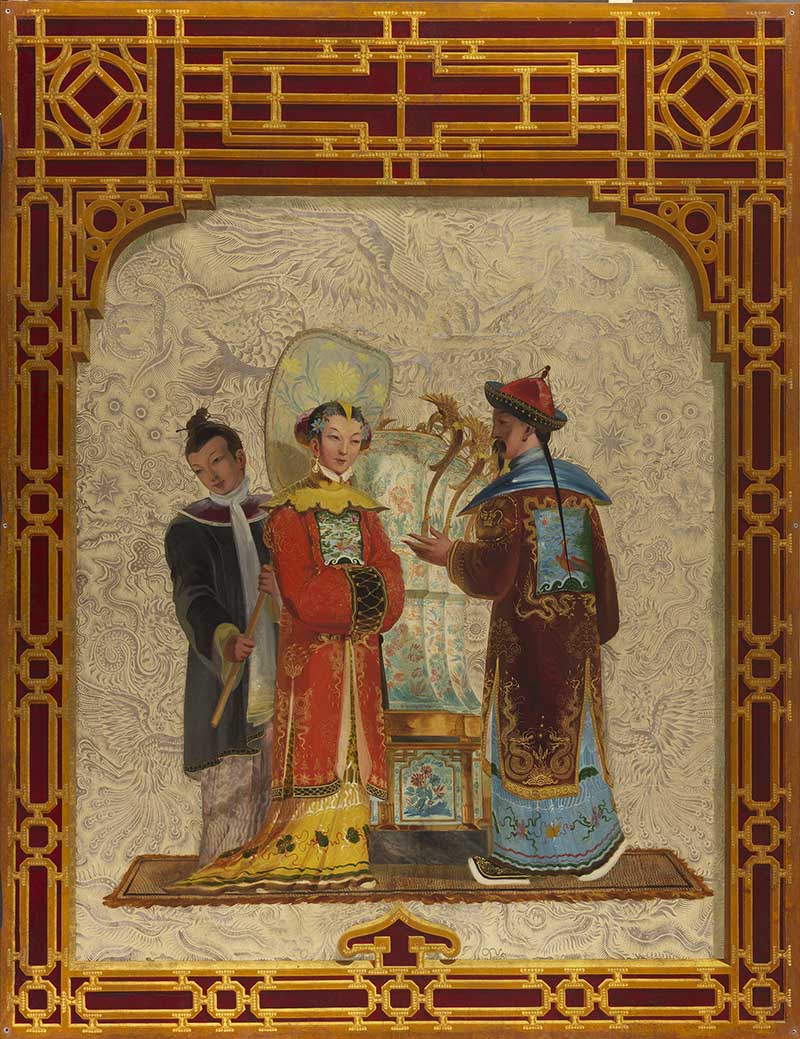 Chinoiserie panel painting six