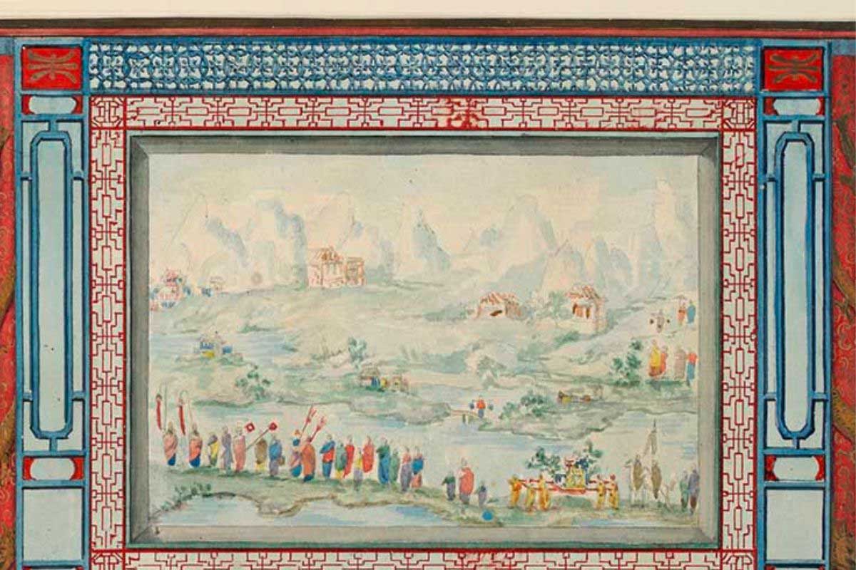 Chinoiserie panel feature