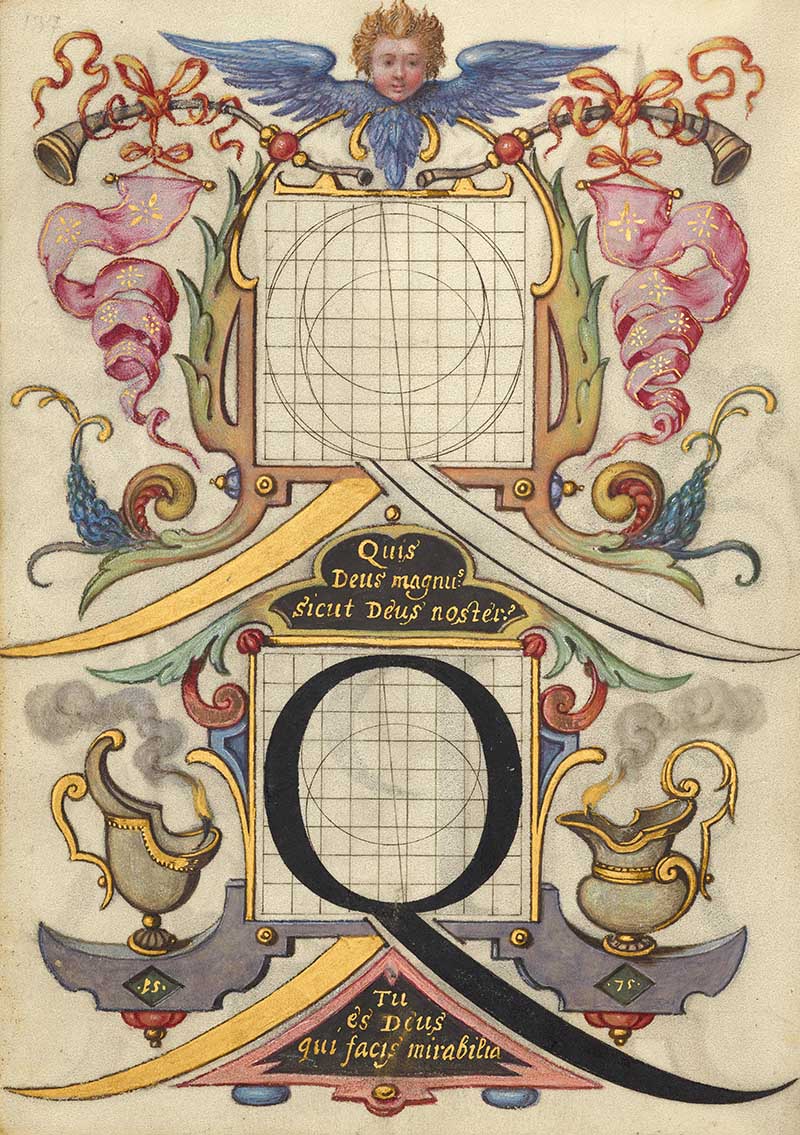 Guide for Constructing the Letter Q; Joris Hoefnagel