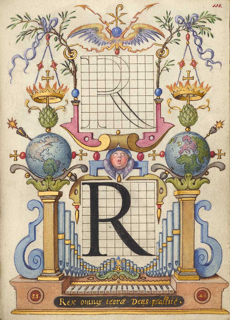 Guide for Constructing the Letter R; Joris Hoefnagel