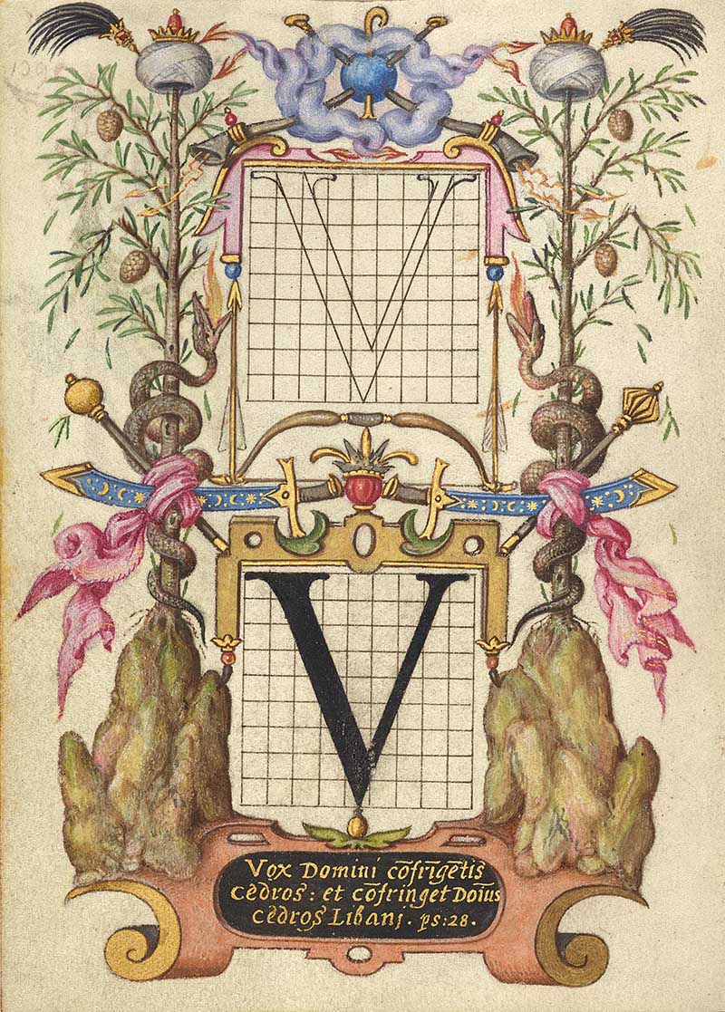 Guide for Constructing the Letter V; Joris Hoefnagel