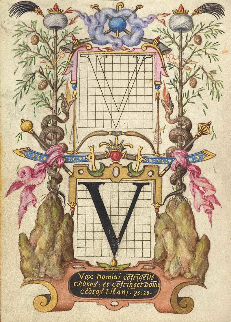 Guide for Constructing the Letter V; Joris Hoefnagel