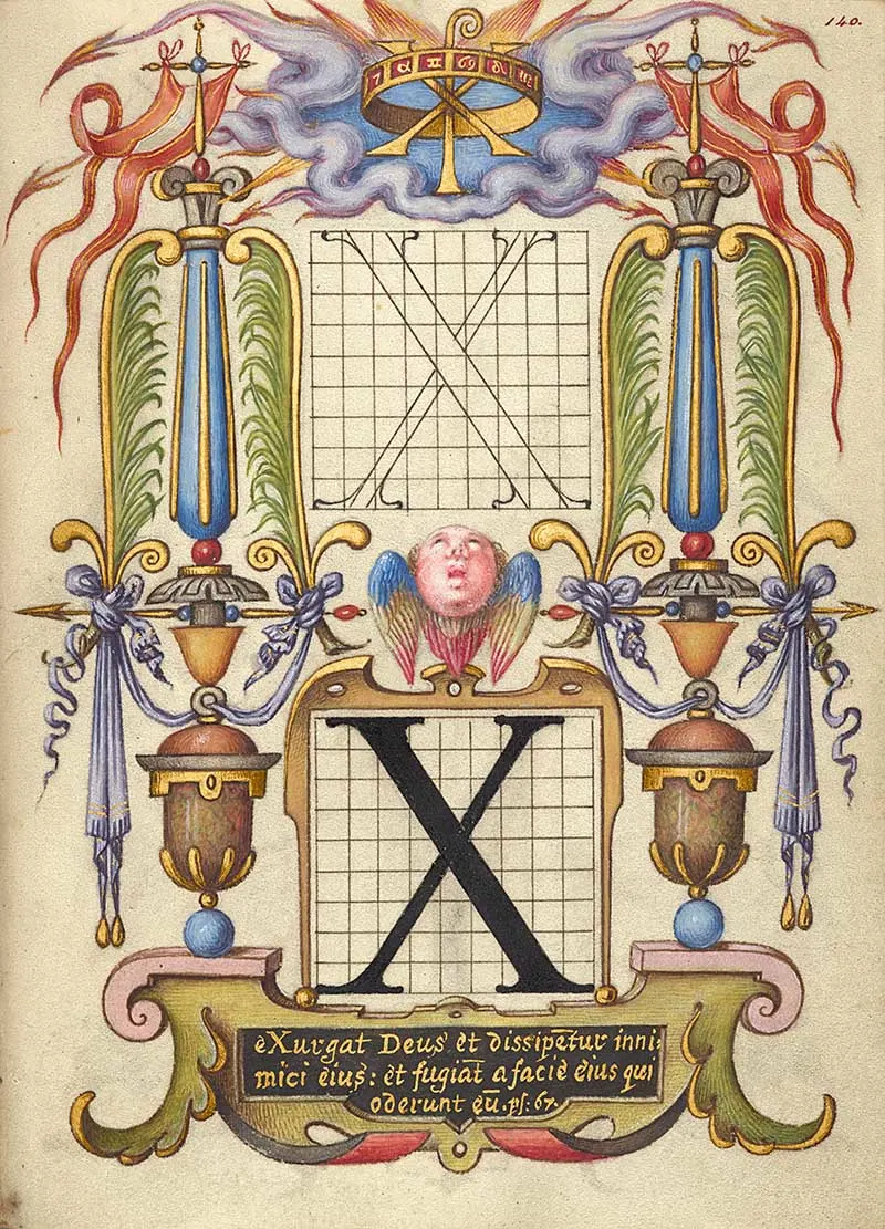 Guide for Constructing the Letter X; Joris Hoefnagel