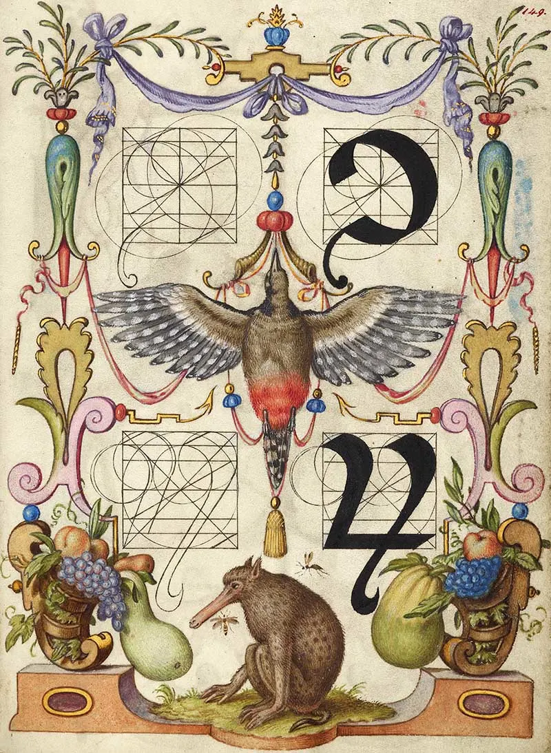 Guide for Constructing the Tironian con and orum; Joris Hoefnagel