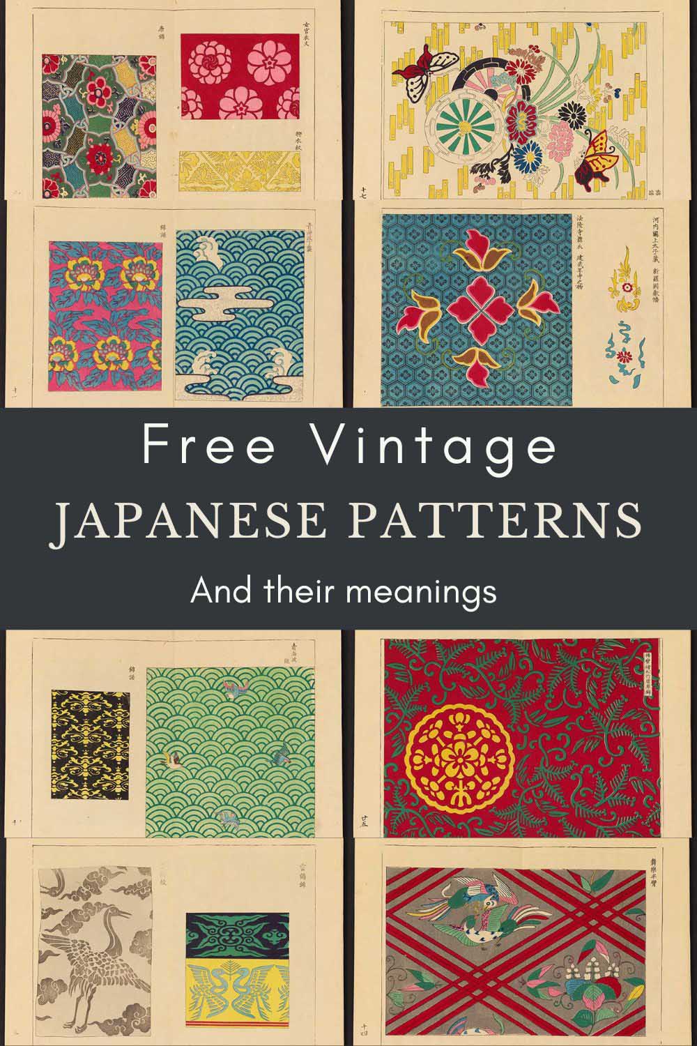 Tradtional Japanese Patterns examples pin