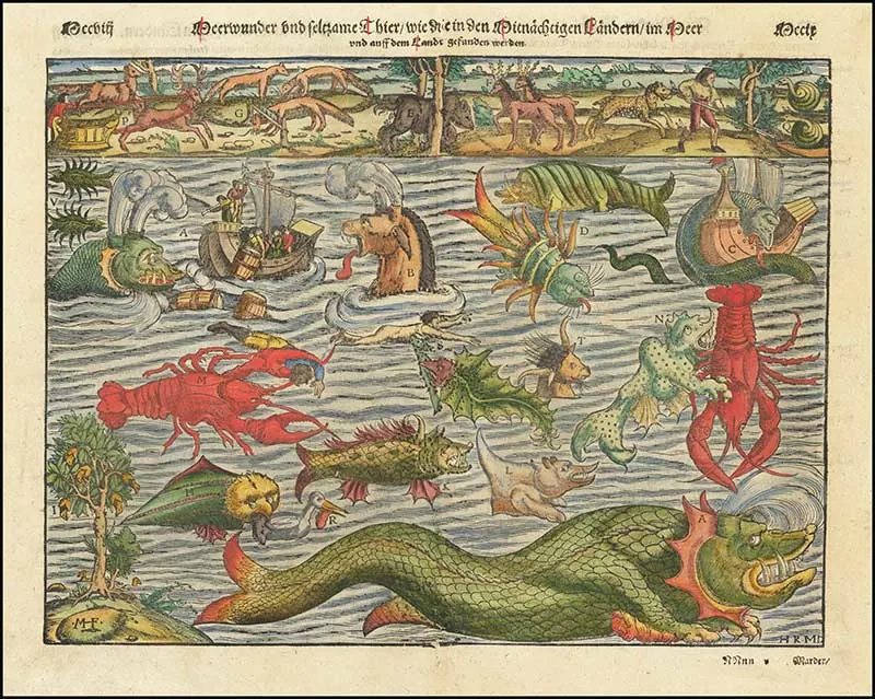 Sebastian Munsters sea monster chart