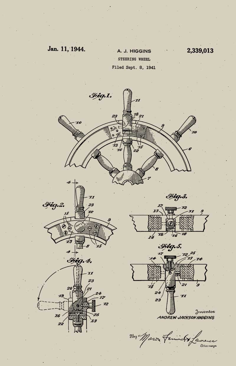 Ships wheel patent