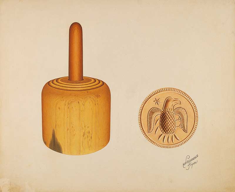 Butter mould from American Index of Design 1936