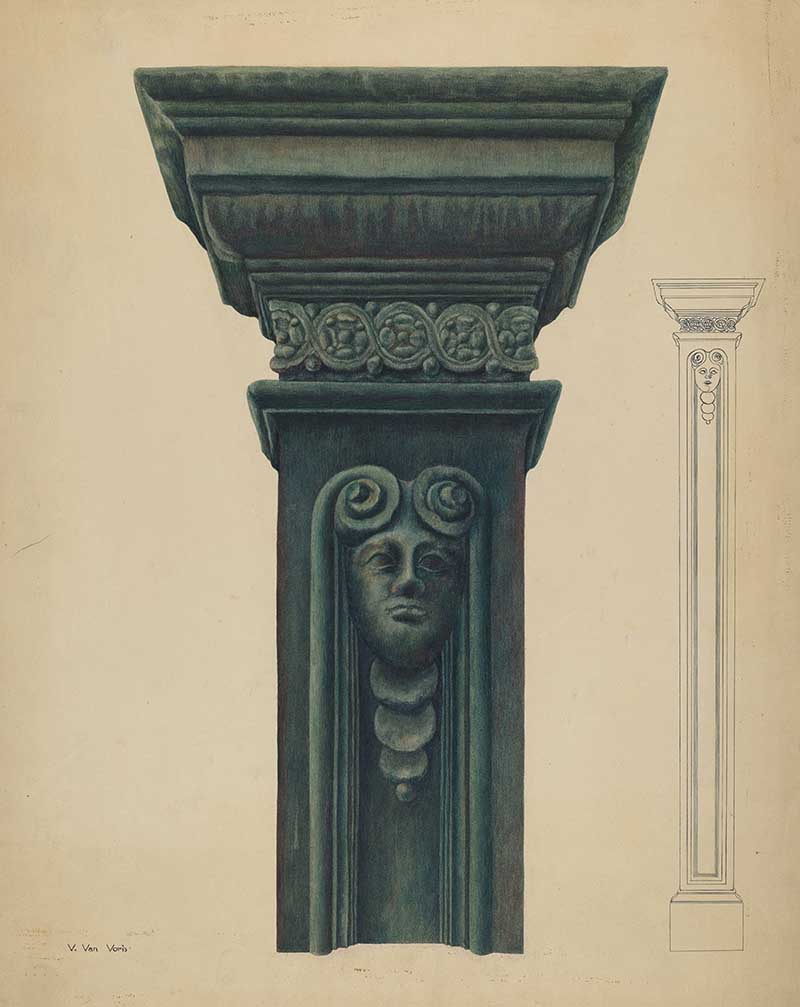 Cast iron pillar