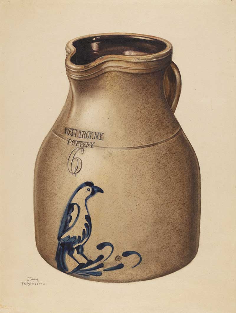 Pottery pitcher _ Index of American Design