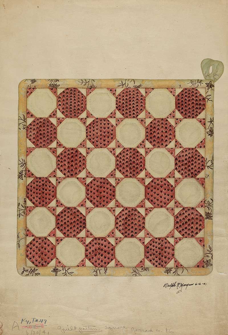 Quilt Pattern Square American Folk Art Design