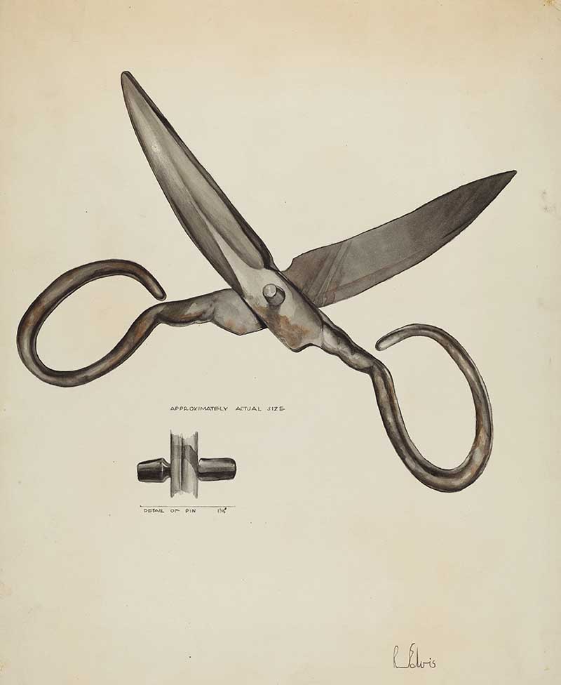 Scissors Index of American Design Print