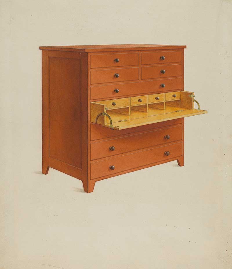 Shaker desk from Index of American design