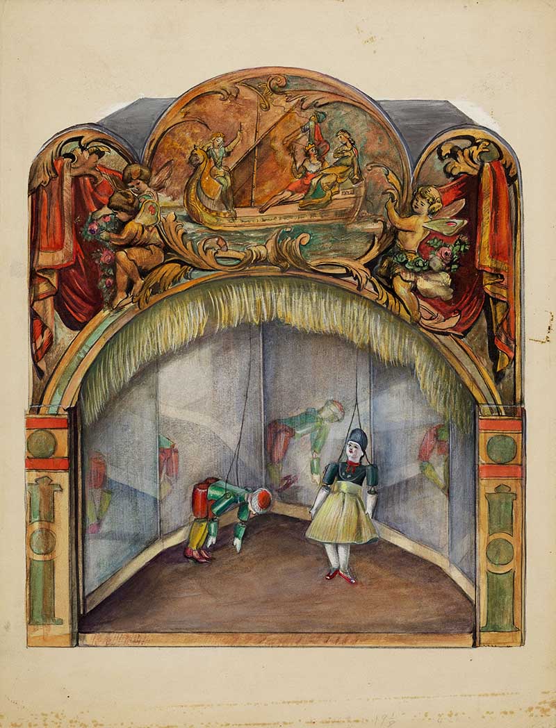 Toy theatre with Automatic dancers