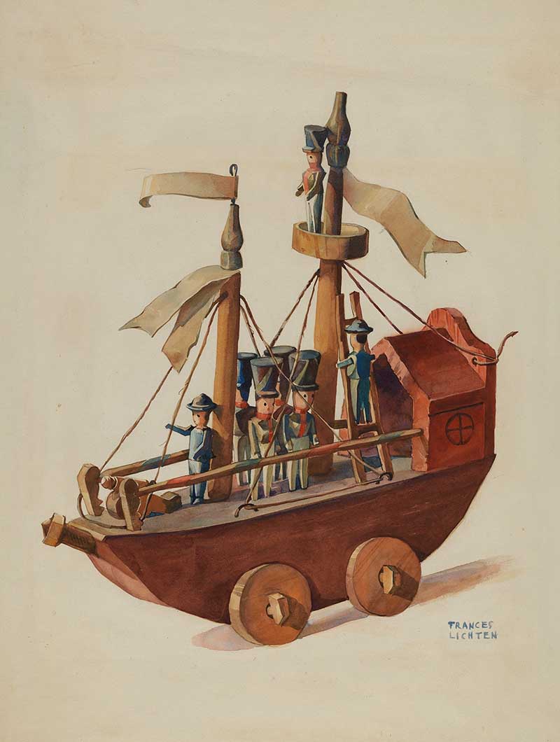 Toy warship from the Index of American Design