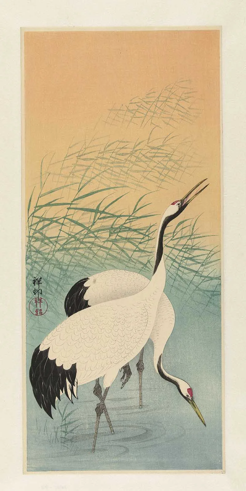 Ohara Koson Two Cranes