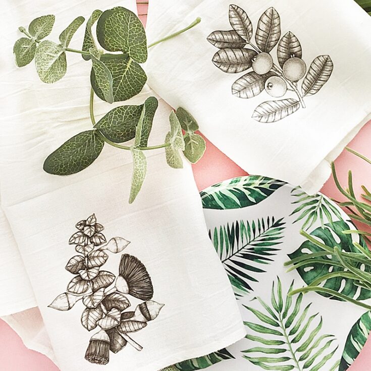 botanical craft t-towels