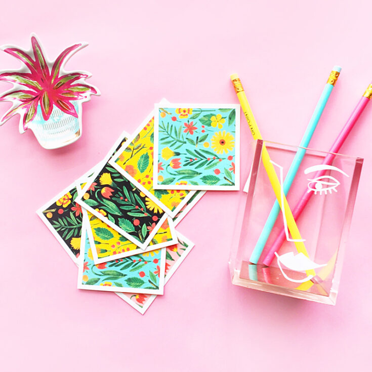 how to make botanical note cards