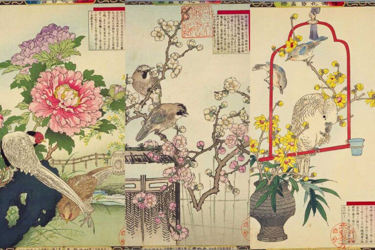 Kono Bairei vintage paintings feature