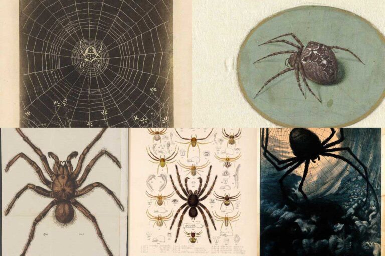 vintage spider illustrations feature