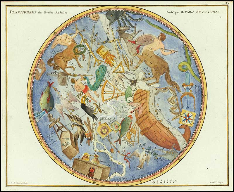 Planisphere of Southern Sky