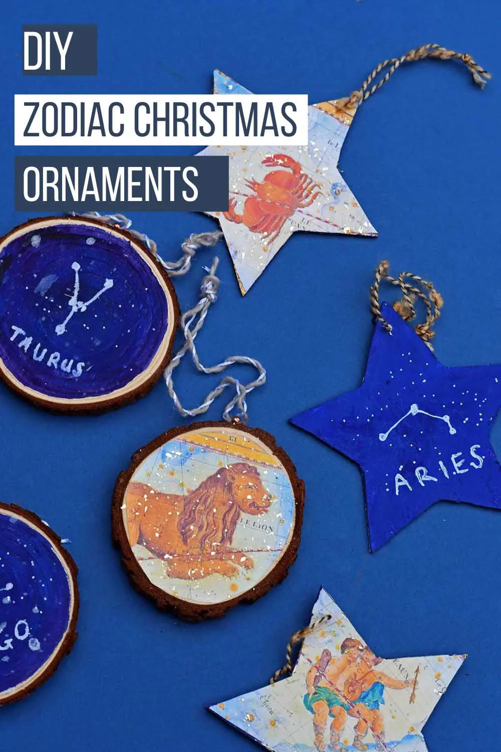 DIY zodiac Christmas ornaments pin