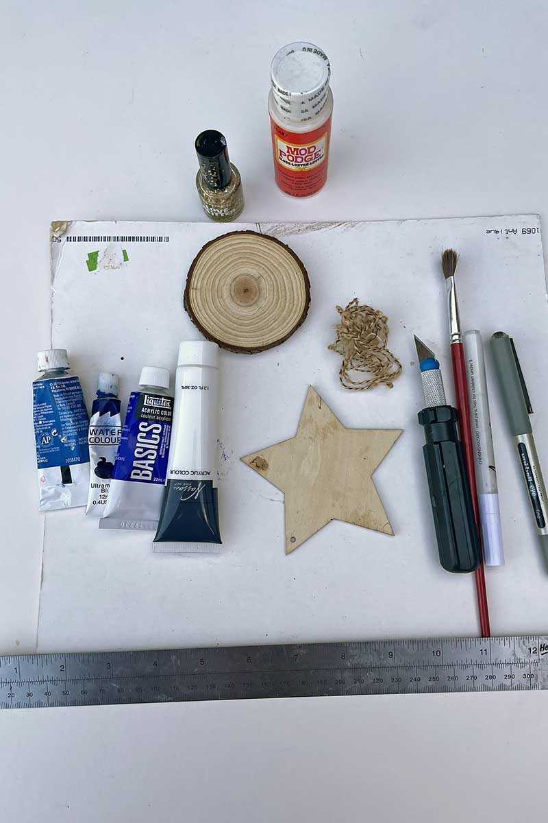 What you need to make Zodiac christmas ornaments