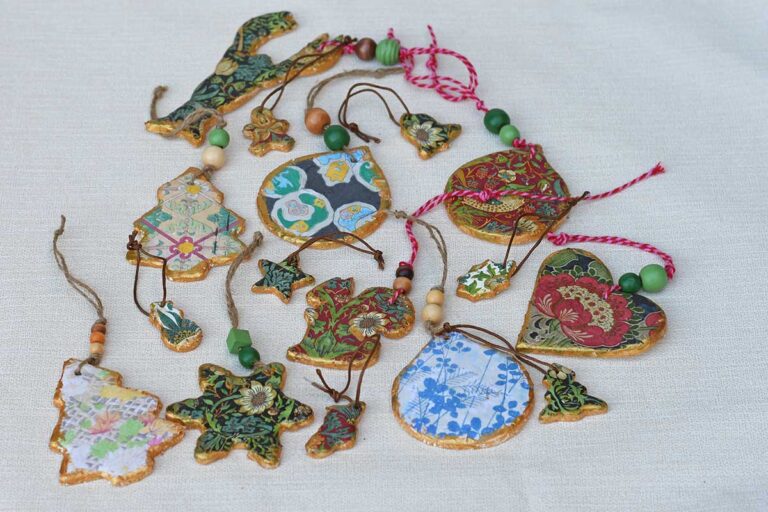 DIY Air dry clay ornaments and tags
