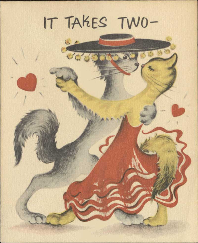 Dancing Cats Valentine